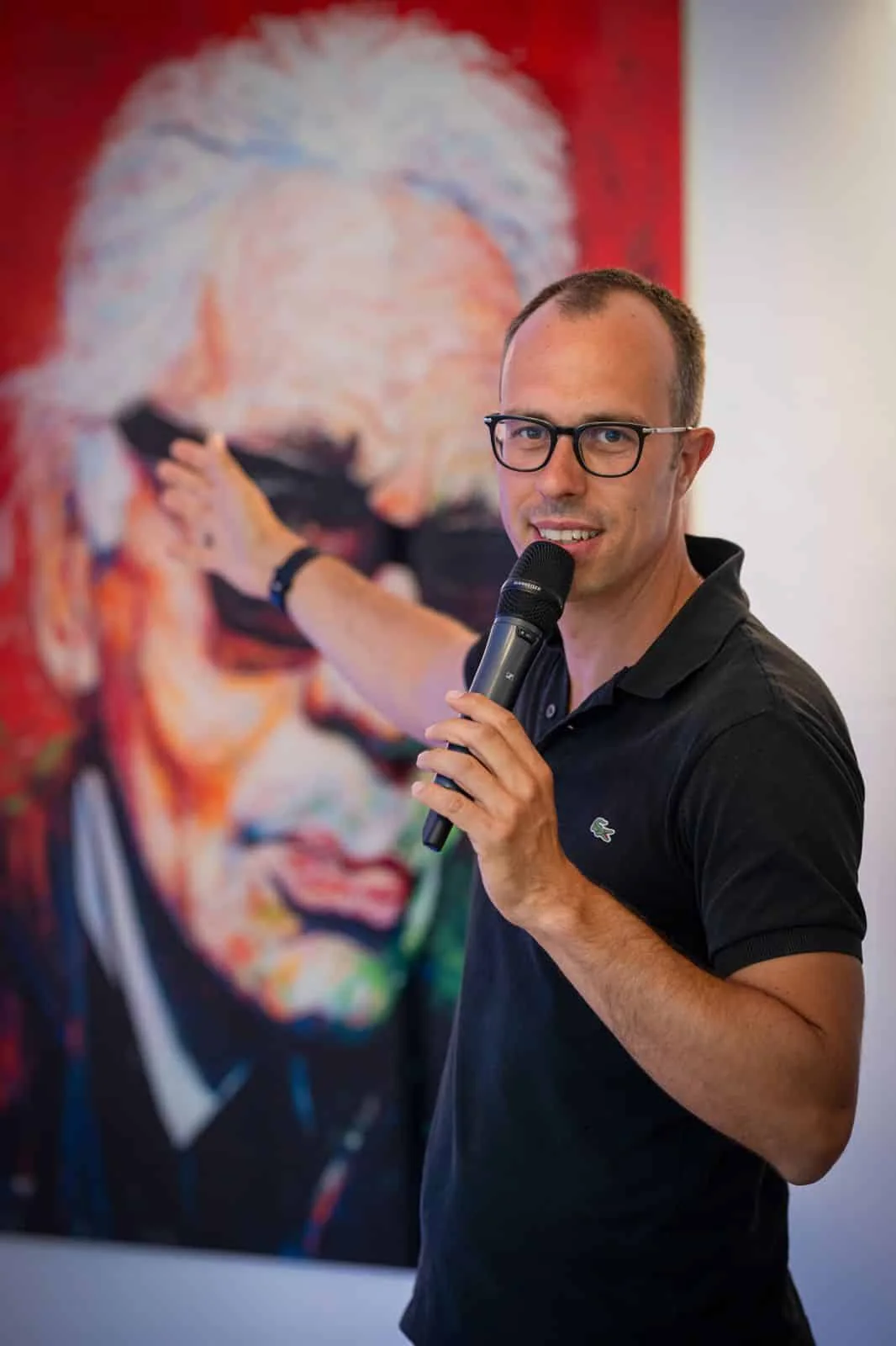 René Kaffée bei einer Eventmoderation